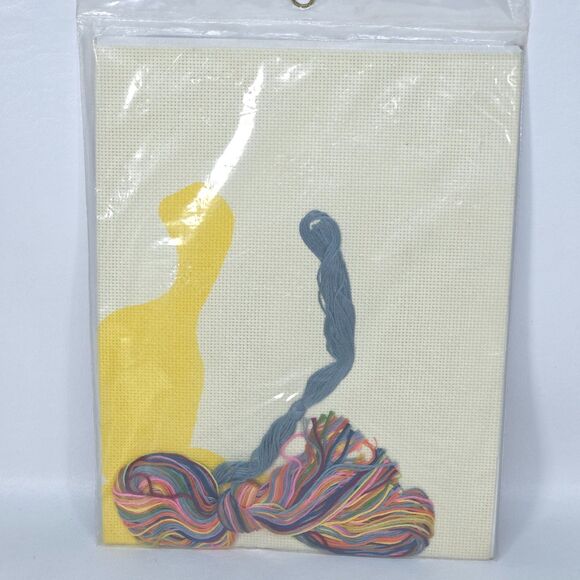 Vintage Needles ’N Hoops Cross Stitch Kit 495 “Yellow Ducks” 10×12 Frame Sampler - Picture 6 of 10